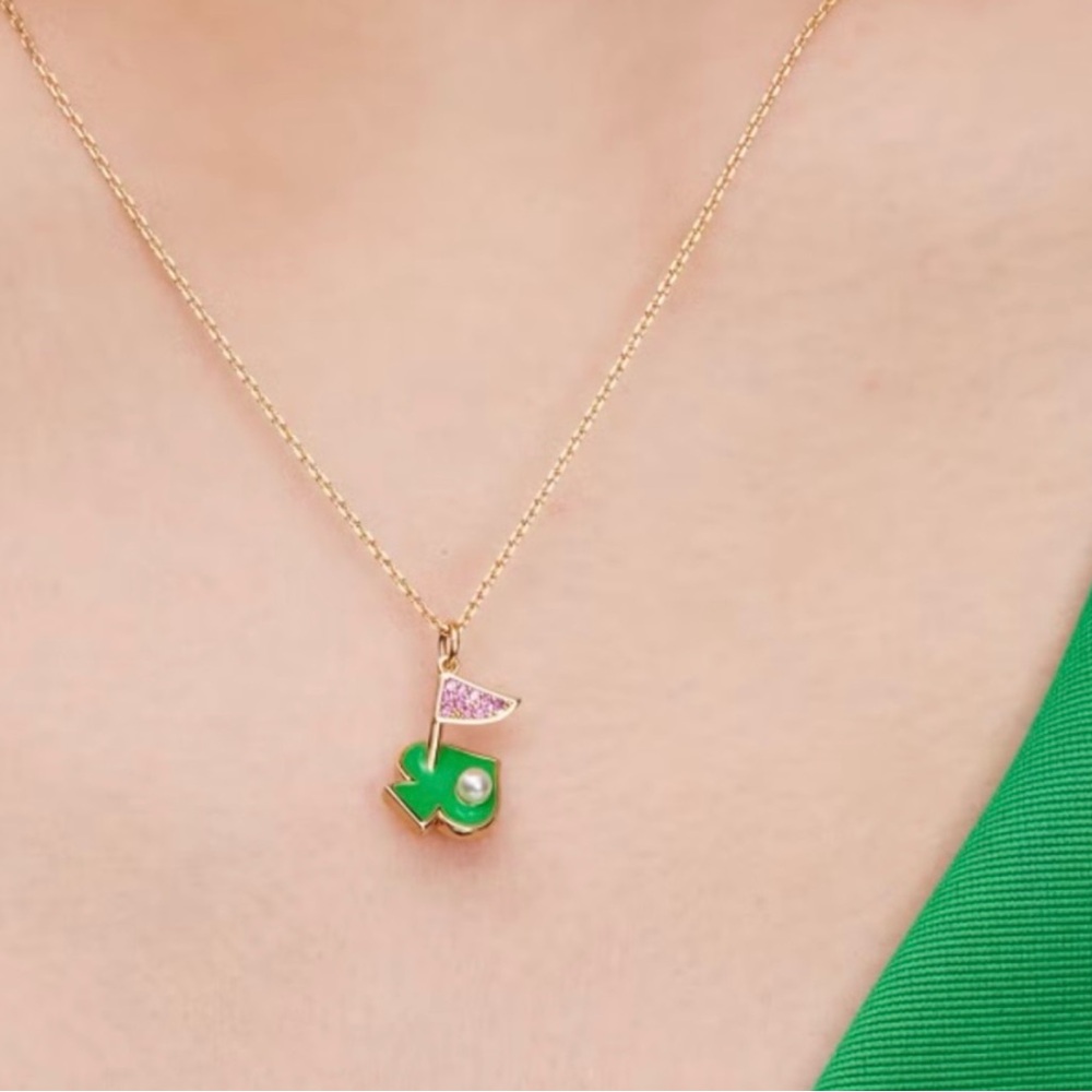 Kate Spade Hole In One Charm Pendant Necklace - Picture 2 of 4